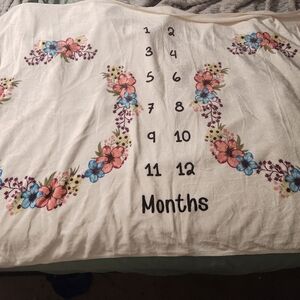 Floral Milestone Blanket for Babies